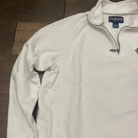 Jansport Notre Dame Quarter Zip White Sweater - size XL - Great Preowned - Picture 3 of 9